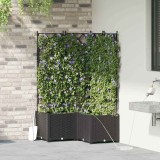 Cumpara ieftin Ghivece de Grădină 1 buc Zăbrele Negru 80 x 80 x 142 cm Plastic