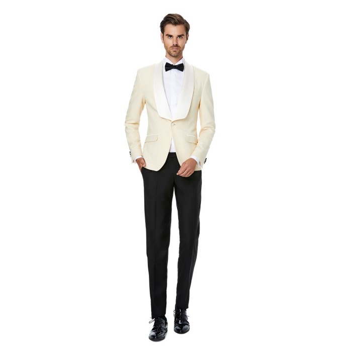Sacou barbati ceremonie crem S023