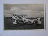 Carte postala/fotografie originala avion german antrenament:Focke-Wulf Fw 56, Germania, Necirculata