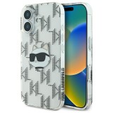 Husa pentru Apple iPhone 16, Karl Lagerfeld, IML Luxury Electroplated Choupette&#039;s Head, Transparenta