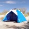 vidaXL Cort camping 3 persoane albastru azur impermeabil setare rapidă 4005314