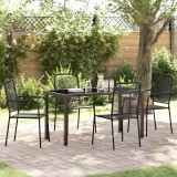 vidaXL Set de masă pentru grădină 5 pcs Negru