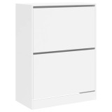 Cumpara ieftin Dulap de pantofi cu 2 sertare rabatabile, alb, 80x42x108 cm