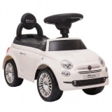 AIYAPLAY Mașinuță de &Icirc;mpins pentru Copii cu Licență Fiat, Muzică, Claxon, Anti-Răsturnare și PP, Alb | Aosom Romania