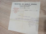 Cumpara ieftin FACTURA INDUSTRIA DE MOBILE ARADUL , SOC. ANONIMA ROMANA, 1934