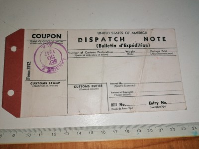 LOT 3 DECLARATIE VAMALA USA 1947 foto
