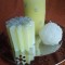 Platou ornamental cu 3 lumanari handmade parfumate, arome de iarna