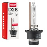 Bec xenon D2S 4300K 35W 12V pentru faruri xenon originale cu lupa, AMiO PREMIUM, omologare E4, compatibil cu balast D2S sau adaptor D2