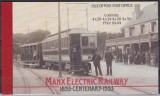 Isle of Man 1993 - Centenarul Căii Ferate Electrice Manx, Carnet cu 4 Blocuri cu timbrele din serie, MNH, Nestampilat