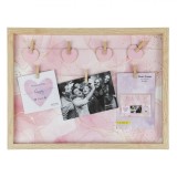 Rama Foto Lemn, 8 LED-uri, 42x32cm, Multicolor, Baterii Incluse, Oem
