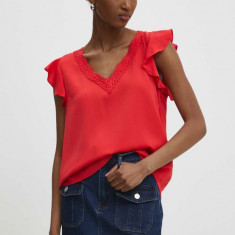 Answear Lab bluza femei, culoarea rosu, neted