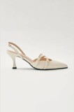 Alohas pantofi de piele Joelle culoarea bej, pe toc jos, cu toc deschis, S100441-03