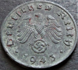 Cumpara ieftin Moneda istorica 1 REICHSPFENNIG - GERMANIA NAZISTA, anul 1943 F * cod 1493, Europa, Zinc