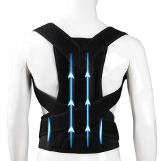 Corector de postura premium NeoHGS, corset medical pentru indreptare spate, coloana, umeri si clavicula, suport ortopedic, marime reglabila, bretele a