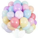 Set 25 baloane din latex, flippy, model party, 13 cm, multicolore, culori pale, 1 g