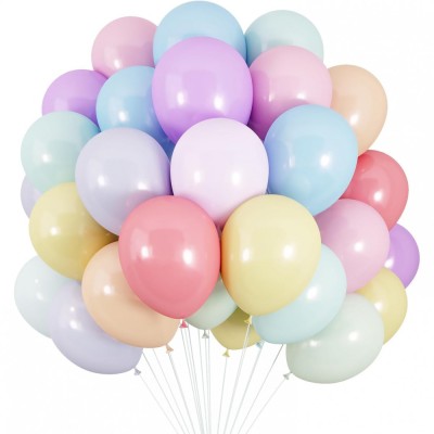 Set 25 baloane din latex, flippy, model party, 13 cm, multicolore, culori pale, 1 g foto