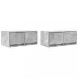 Cumpara ieftin Dulapuri TV 2 buc Beton Gri 60x31x25,5 cm Lemn prelucrat