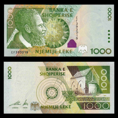 ALBANIA █ bancnota █ 1000 Leke █ 2001 █ P-69 █ UNC █ necirculata foto