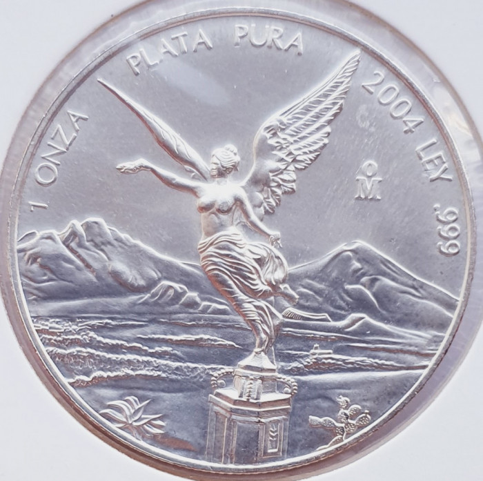 23 Mexic 1 Onza 2004 &quot;Libertad&quot; (Silver Bullion Coinage) km 639 argint
