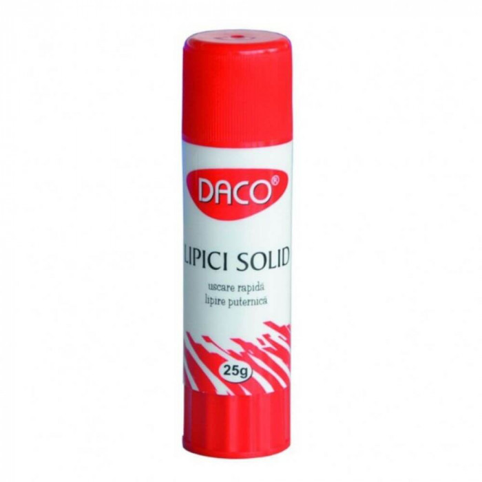 Lipici Solid DACO, 25 g, Material PVP, Lipici pentru Uz Scolar, Lipici Scoala, Lipici Solid Mic, Lipici Solid, Lipici pentru Craft, Lipici Daco Solid,