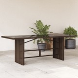 Cumpara ieftin Masă de grădină cu blat din sticlă maro 190x80x75 cm poliratan