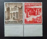 Deutsches Reich-1940-Ajutorul de Iarnă (Michel 751 / 757 / WHW Carnet) MNH Pereche T&ecirc;te-B&ecirc;che / C&acirc;mp de Reclamă din Carnet -Bn1