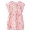 Rochie copii cu snur, portocaliu deschis, 140