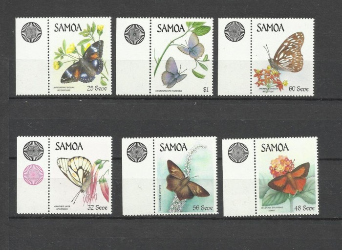 SAMOA 1986 FAUNA INSECTE FLUTURI