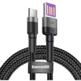 Cablu alimentare si date Baseus Cafule HW, Fast Charging Data Cable pt. smartphone, double side USB la USB Type-C 40W, braided, 1m, gri