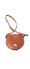 Geanta de piele maro crossbody foto