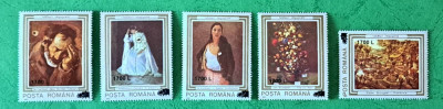 TIMBRE ROMANIA MNH LP1511/2000 Tablouri impuscate -supratipar -Serie simplă foto