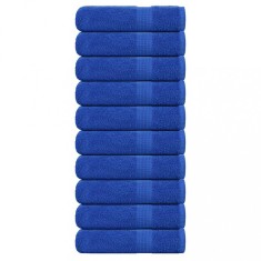 vidaXL Prosoape de baie 10 buc Albastru 100x150cm 360 g/m&sup2; 100% bumbac
