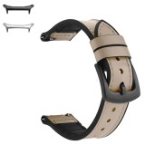Curea hibrid piele-silicon, compatibila cu Samsung Galaxy Watch Ultra, Skin Tone