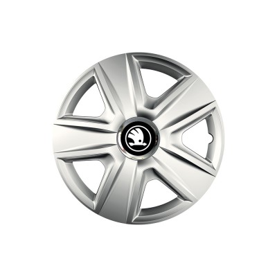 Set 4 Capace Roti pentru Skoda Nou Alb-Negru, model Esprit Gray, R16, SKODA foto