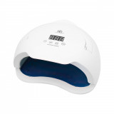 Lampa pentru uscat unghii LED/UV L-1001, Global Fashion, 80W, display, timer, fund detasabil, culoare alba-white