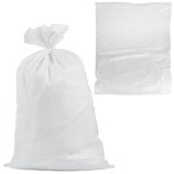 Set saci tesuti din polipropilena, 80 x 125 cm, capacitate 80 kg, alb, 100 bucati, Geko G71985A