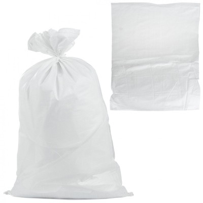 Set saci tesuti din polipropilena, 80 x 125 cm, capacitate 80 kg, alb, 100 bucati, Geko G71985A foto