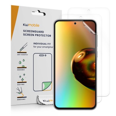 Set 3 Folii de protectie Kwmobile pentru Samsung Galaxy A35, Transparent, Plastic, KWM000021PF001C foto