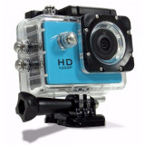 Camera sport tip gopro 1080 cu toate accesoriile incluse,rezistenta la apa - Albastru