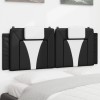 Perna Tăblie Pat vidaXL 120cm Piele Ecologică Neagră/Albă Suport Spate Dormitor