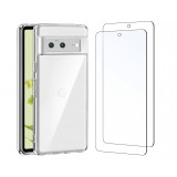 Husa NEW C pentru Google Pixel 6 transparenta + 2 folii protectie din sticla securizata - RESIGILAT