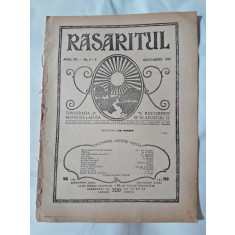 Revista Rasaritul, anul VII, nr.5-8/1924 (in cuprins, poezie de V.Militaru)