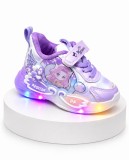 Cumpara ieftin Pantofi cu luminite LED, Model Papusica cu invartitoare, Piele ecologica, Fete,