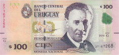 URUGUAY ? bancnota ? 100 Pesos Uruguayos ? 2015 ? P-95 ? UNC ? necirculata foto