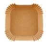 Set 100 hartii de copt pentru air fryer, Termorezistent, Maro 16 x 16 x 4.5 cm, patrat, BZRSH