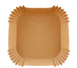 Set 100 hartii de copt pentru air fryer, Termorezistent, Maro 16 x 16 x 4.5 cm, patrat, BZRSH