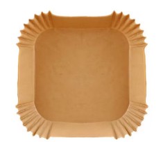 Set 100 hartii de copt pentru air fryer, Termorezistent, Maro 16 x 16 x 4.5 cm, patrat, BZRSH