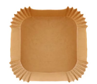 Set 100 hartii de copt pentru air fryer, Termorezistent, Maro 16 x 16 x 4.5 cm, patrat, BZRSH foto