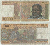 1995 , 10,000 francs ( P-79b ) - Madagascar