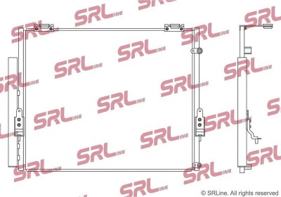 Condensator climatizare AC Toyota Sequoia 22, Tundra 21, motor: 4.6 V8, 4.7 V8, 5.7 V8, Condensator cu uscator integrat, 660x515x16, SRLine, miez si foto